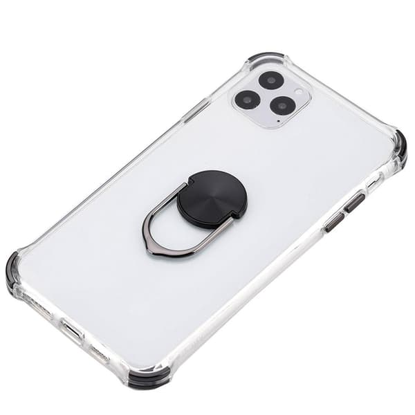 iPhone 11 Pro - Praktiskt Skyddsskal med Ringhållare Silver Silver