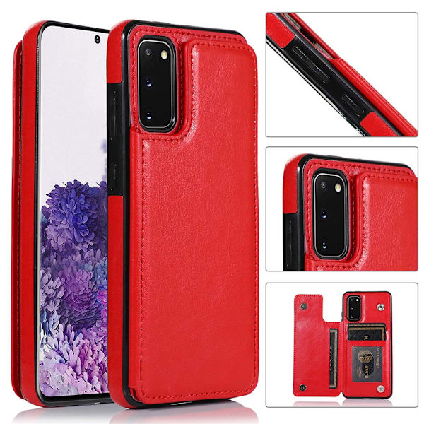 Samsung Galaxy S20 FE - Effektivt cover med kortrum Vit