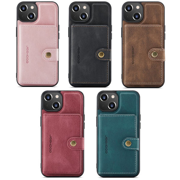 iPhone 13 - Etui med kortholder Brun