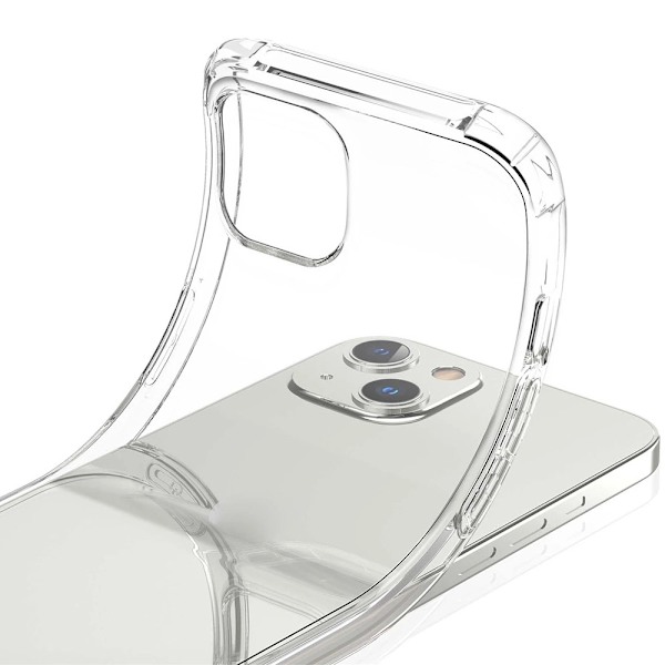 iPhone 15 PLUS - Stötdämpande Skyddande Silikonskal Genomskinlig Transparent