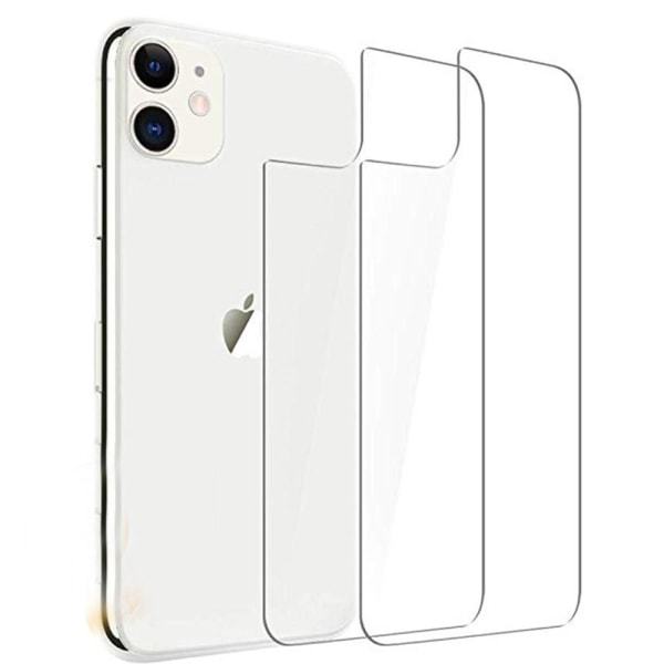 iPhone 11 Pro 2-PACK Baksida Skärmskydd 9H Screen-Fit HD-Clear. Transparent/Genomskinlig