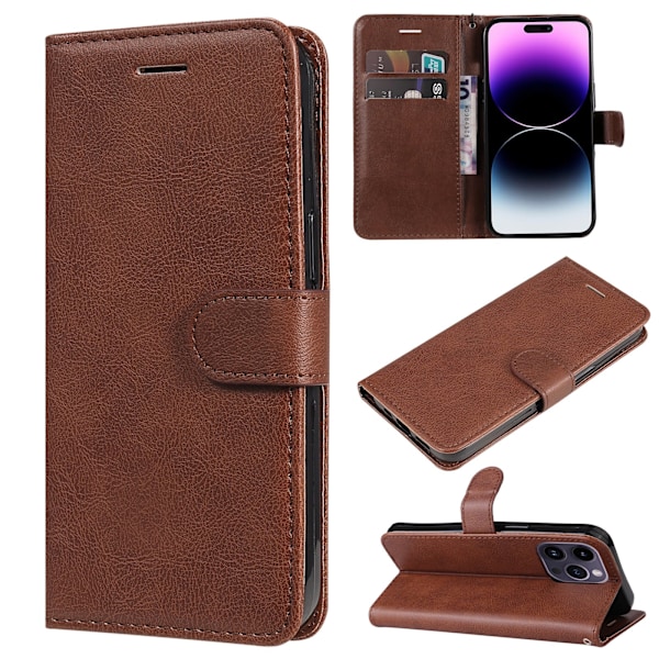 iPhone 14 Pro - FLOVEME Pl�nboksfodral Svart
