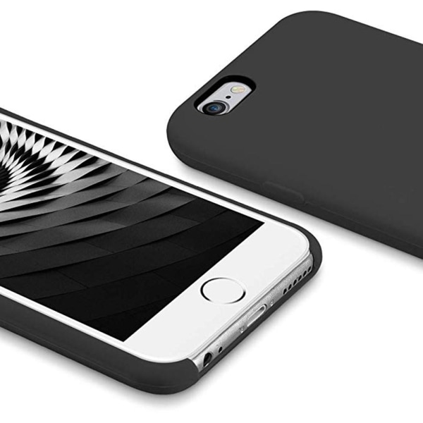 iPhone 6/6S - Stilfuldt beskyttende mat cover Svart