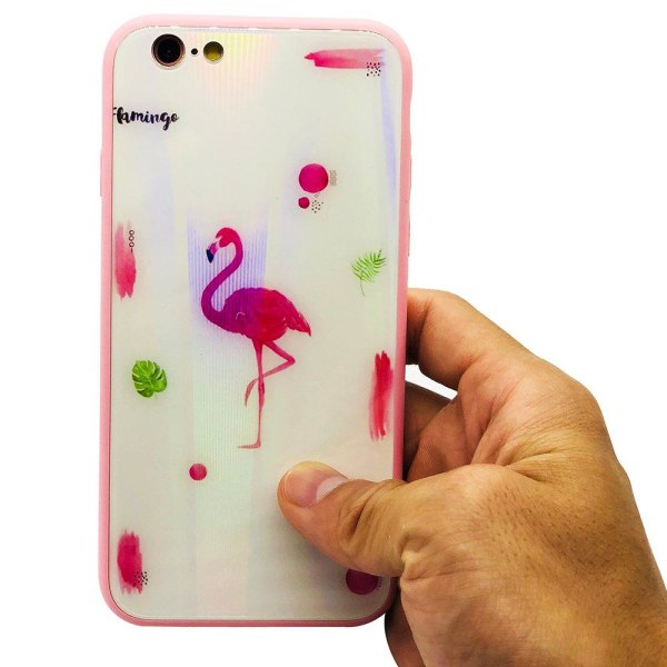 Elegant Skyddskal till iPhone 6/6S Plus (Härdat glas) Flamingo Flamingo