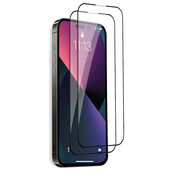 2-PACK iPhone 14 Pro Max - 2.5D näytönsuoja + kameran linssisuoja Transparent