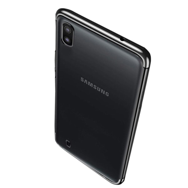 Samsung Galaxy A10 - Stötdämpande Silikonskal (FLOVEME) Silver Silver