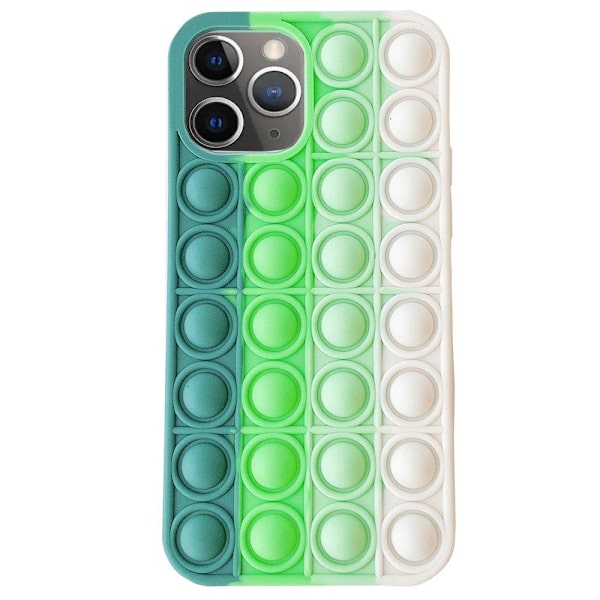 iPhone 12 Pro - Fidget Pop It Silikonskal Blå-Rosa-Grön