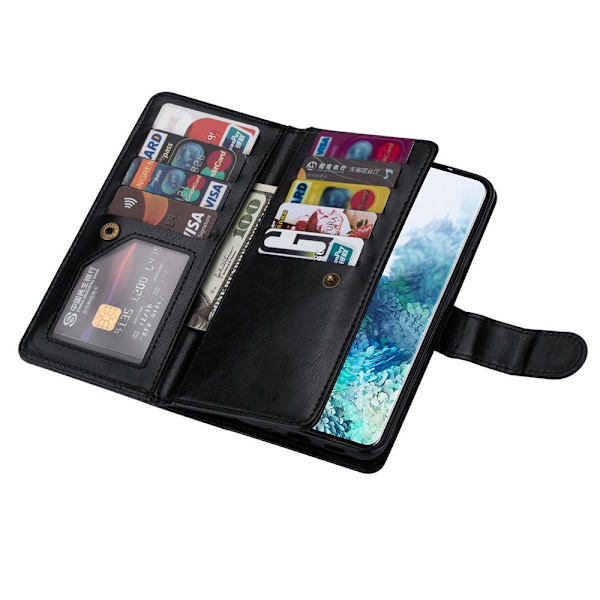 Samsung Galaxy S21 Plus - 9-Card Wallet Case Rosaröd