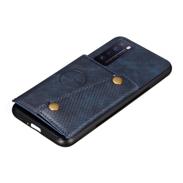 Huawei P Smart 2021 - Skal med Korthållare RETRO Röd