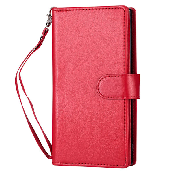 iPhone 14 Pro - 9-Card Wallet Case Rosaröd