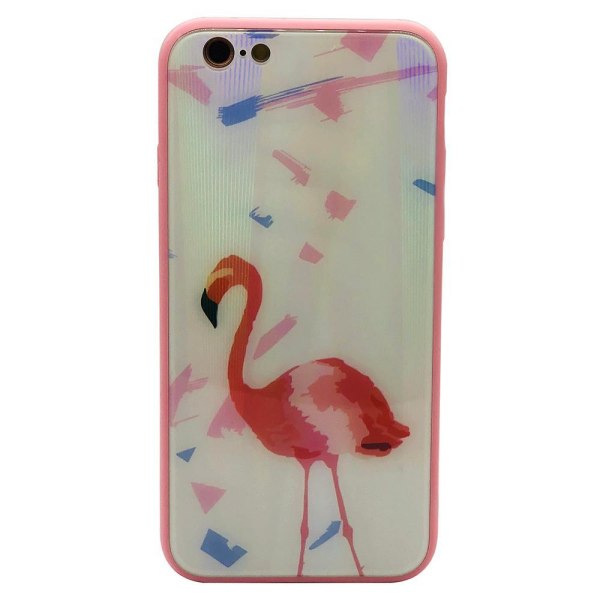 Elegant Skyddskal för iPhone 6/6S (Härdat glas) Flamingo Flamingo