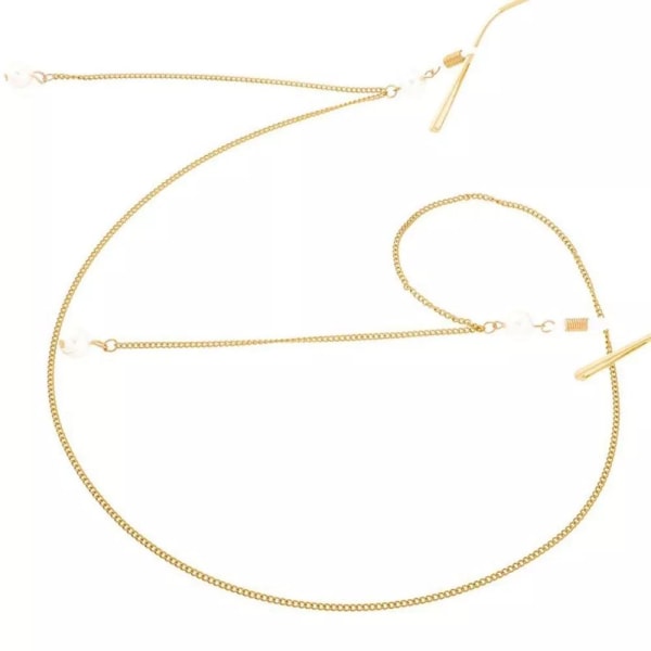 Glasögonsnöre Pärl Design (Senilsnöre) Silver