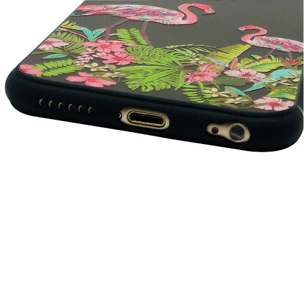 Black Flamingo - Retroskal av silikon för iPhone 6/6S Plus Flamingo