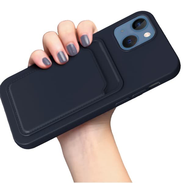 iPhone 14 Plus - Skal med Korthållare Orange