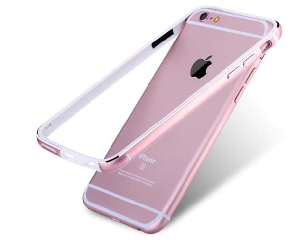 iPhone 7 PLUS - Stilren Bumper i Aluminium och Silikon Silver
