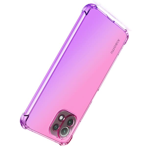 Xiaomi Mi 11 Lite - FLOVEME Silikonskal Blå/Rosa