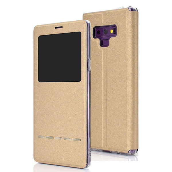 Smartfodral med Fönster & Svarsfunktion - Samsung Galaxy Note 9 Röd