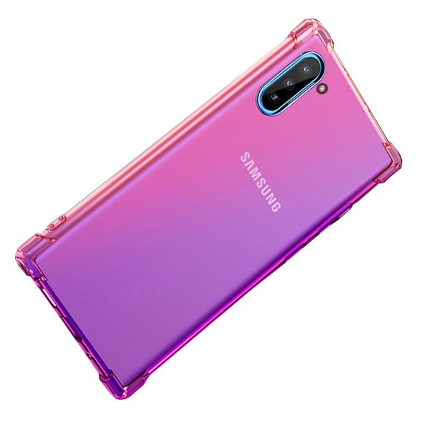 Samsung Galaxy Note10 - Effektfullt Slittåligt Silikonskal Svart/Guld