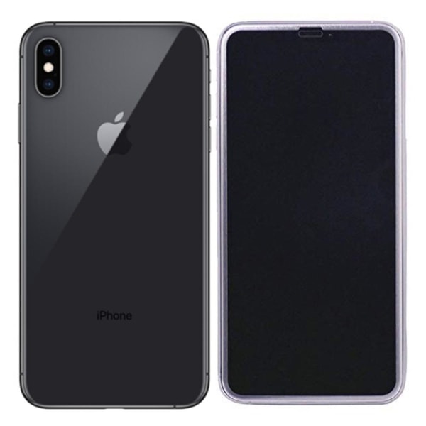 2-PACK iPhone XS Max ProGuard Skärmskydd 3D Aluminiumram Svart