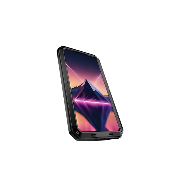 S24 plus - Stötdämpande HEAVY DUTY Aluminium Skal Black