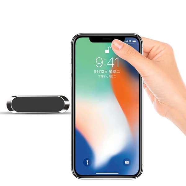 Mini Magnetisk Bilhållare Mobilhållare Silver
