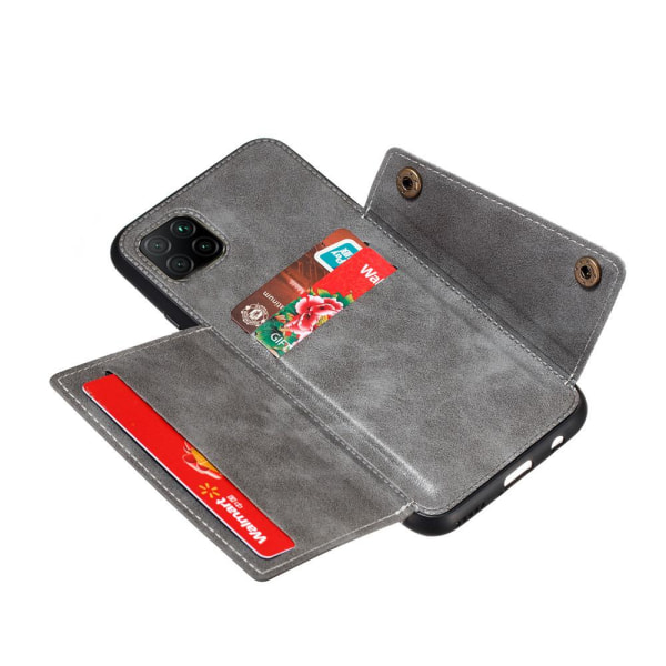 Samsung Galaxy A22 5G - Cover med kortholder Mörkblå