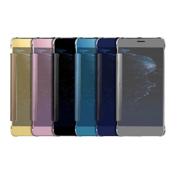 Huawei P10 - Praktiskt fodral i Clear View från FLOVEME Roséguld