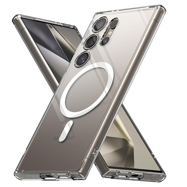 Galaxy S22 ULTRA - Magneettinen langaton latauskotelo iskunkestävällä Transparent