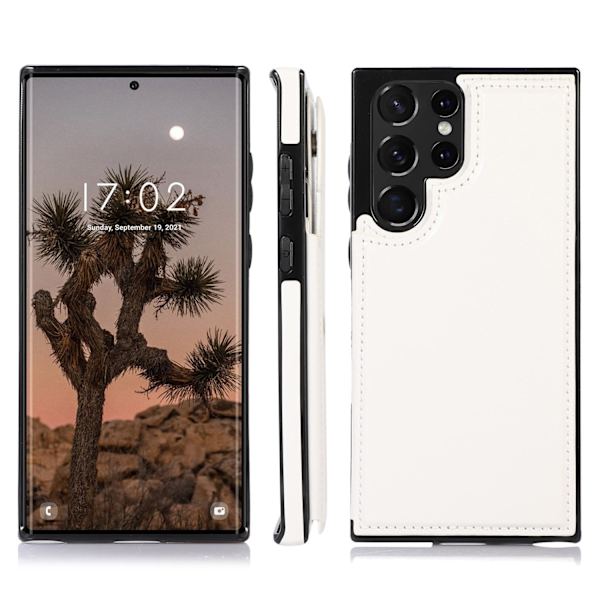 Stilsäkert Skal Kortfack - Samsung Galaxy S23 Ultra Vit