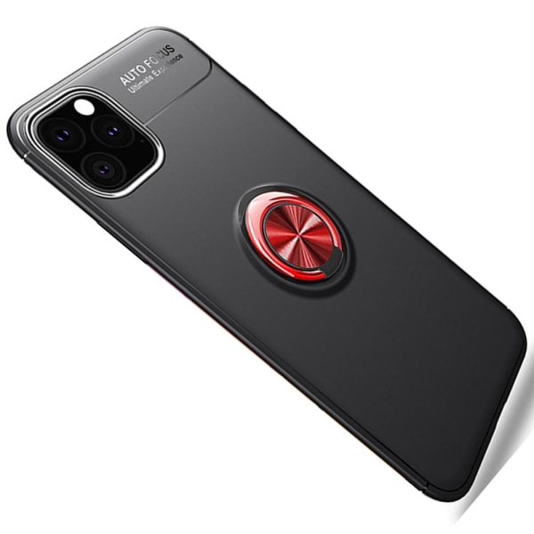 iPhone 12 - AUTO FOCUS -kuori, jossa rengaspidike Dark red