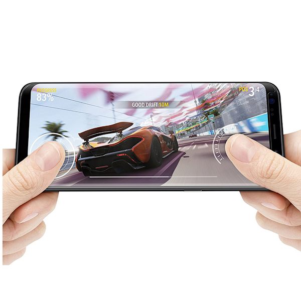 Samsung Galaxy S8+ Skärmskydd CASE-Friendly HD 0,3mm Svart