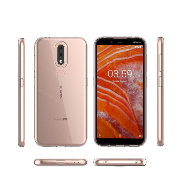 Nokia 3.1 Plus - (Floveme) Silikonskal Genomskinlig