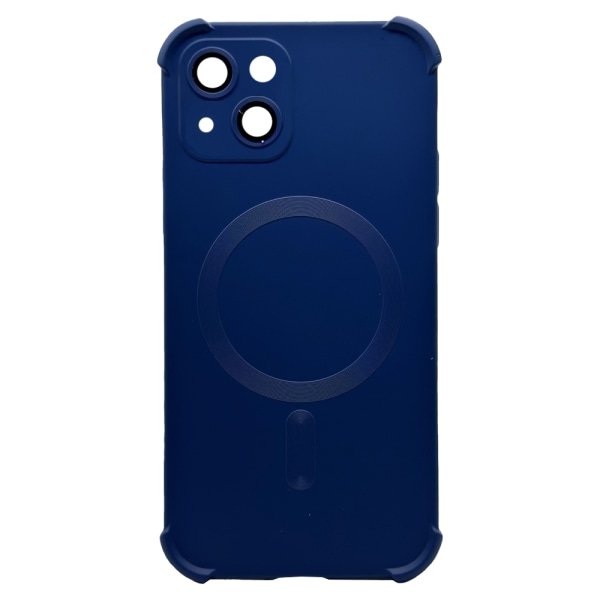 iPhone 13 - silikonikuori, jossa on magneettinen iskusuoja Mörkblå