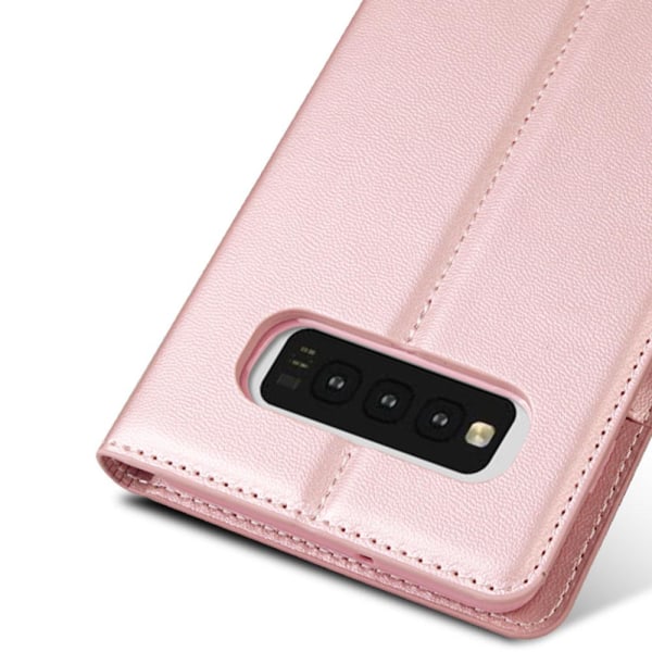 Hanman Plånboksfodral till Samsung Galaxy S10 Plus Rosaröd