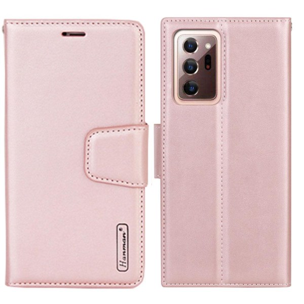 Samsung Galaxy Note 20 Ultra - HANMAN Wallet etui Rosaröd