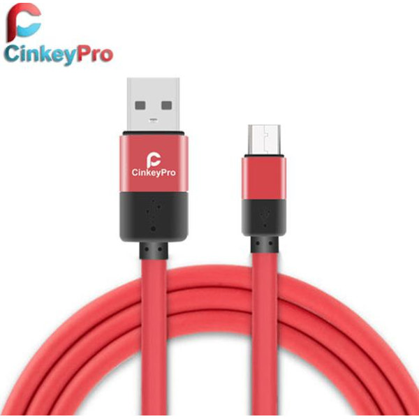 MicroUSB-kabel från CinkeyPro - Long-life 100cm Vit