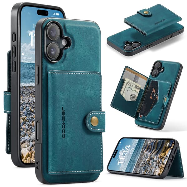 iPhone 17 Fodral  magnetiskt kortfack, stil & skydd Röd