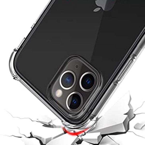 iPhone 12 Pro - Beskyttelsescover i silikone + skærmbeskytter Transparent