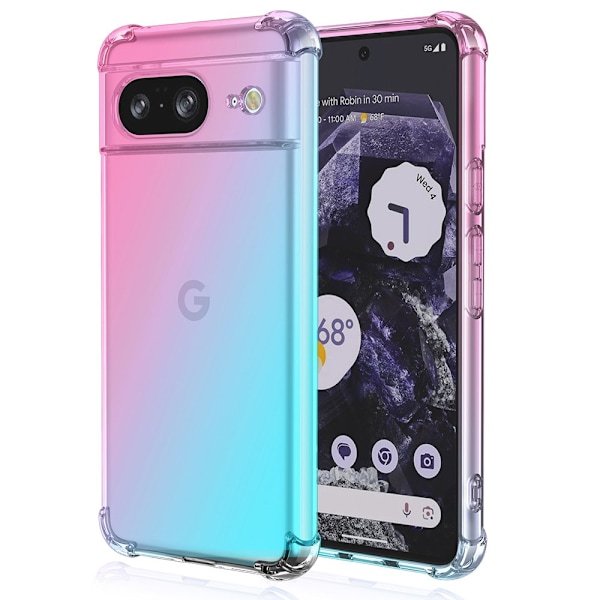 Google Pixel 8 - Flexibelt Skyddsskal i Silikon för Bättre Grepp Clear