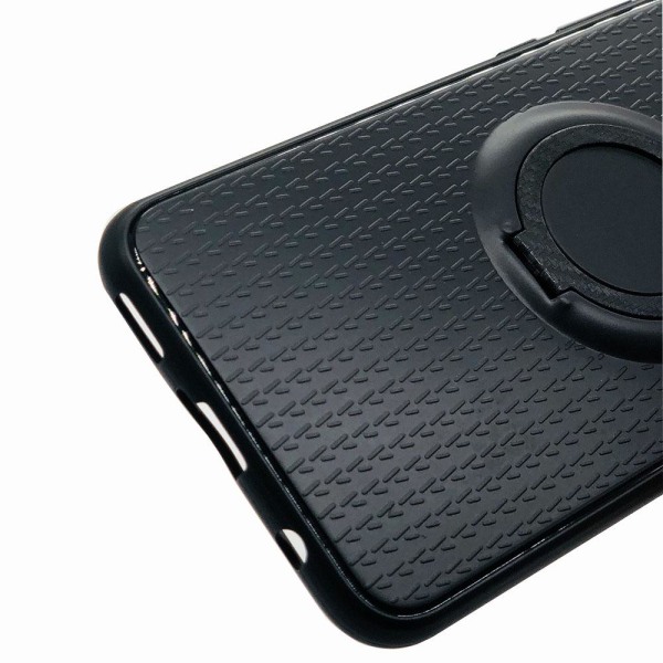 Skyddsskal med Ringhållare i Carbondesign - Huawei Mate 20 Lite Silver