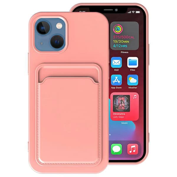 iPhone 15  Trådladdningsvänligt Silikonskal Svart