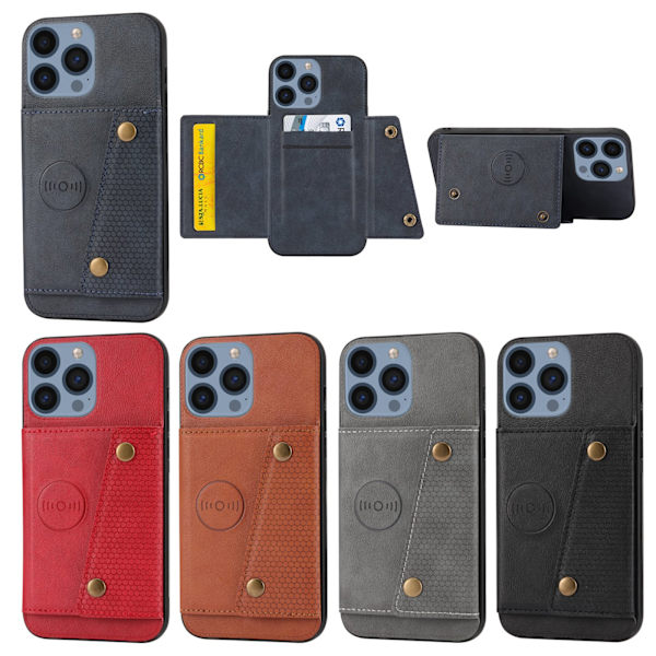 iPhone 14 Pro - Cover med kortholder Mörkblå