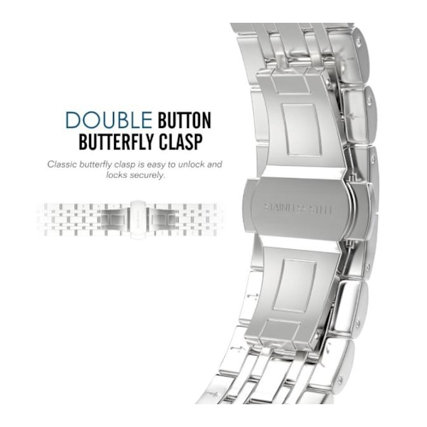 Apple Watch 42mm - Stilren stållänk Metall