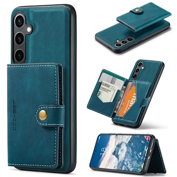 Samsung Galaxy S25 - Stilrent Avtagbart Wallet Case Grön