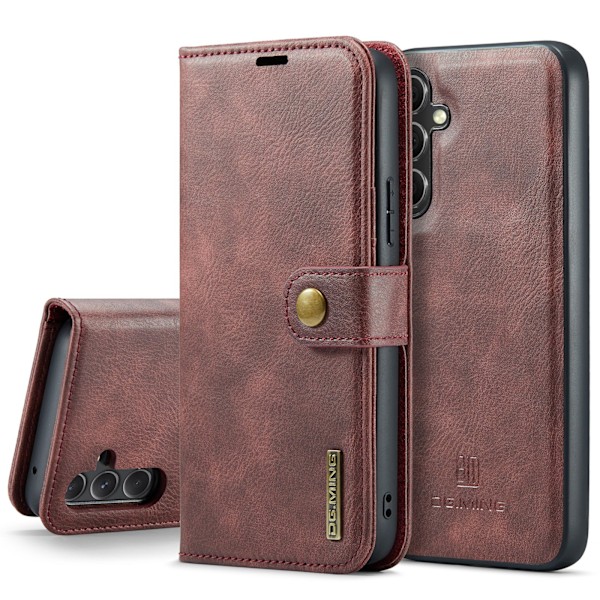 Samsung Galaxy A54 5G - Retro Plånboksfodral med Magnetisk Design Röd