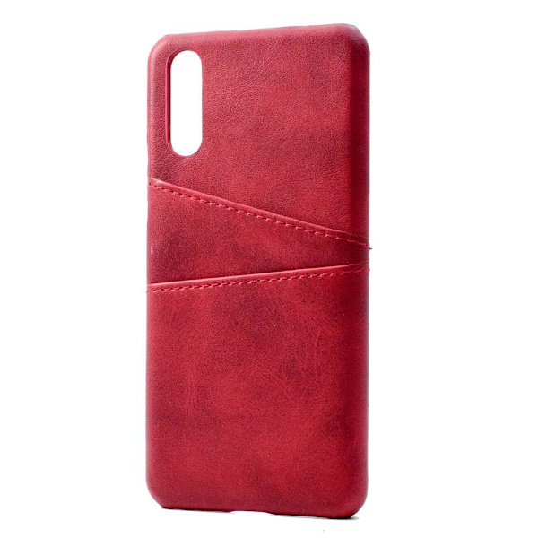 Samsung Galaxy A70 - Praktiskt Skal med Kortfack (Suteni) Red Röd