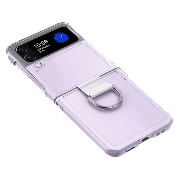 Samsung Galaxy Z Flip 3 - Tunt Skal med Ringhållare Genomskinlig