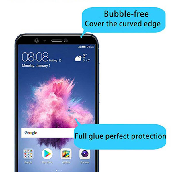 P Smart 2018 Skärmskydd 2.5D HD 0,3mm Svart