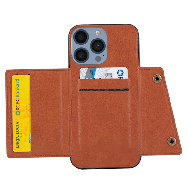 iPhone 16 Pro Max - Retro Skal med Korthållare Grå