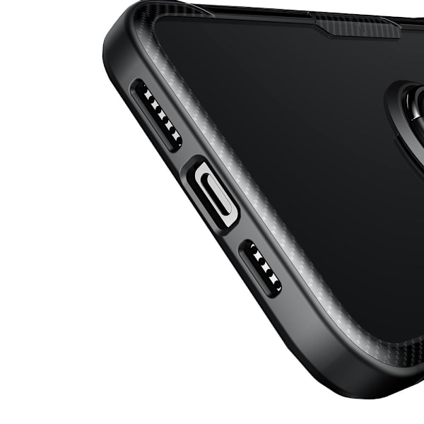 iPhone 12 Pro - Skyddande Skal med Ringhållare Marinblå